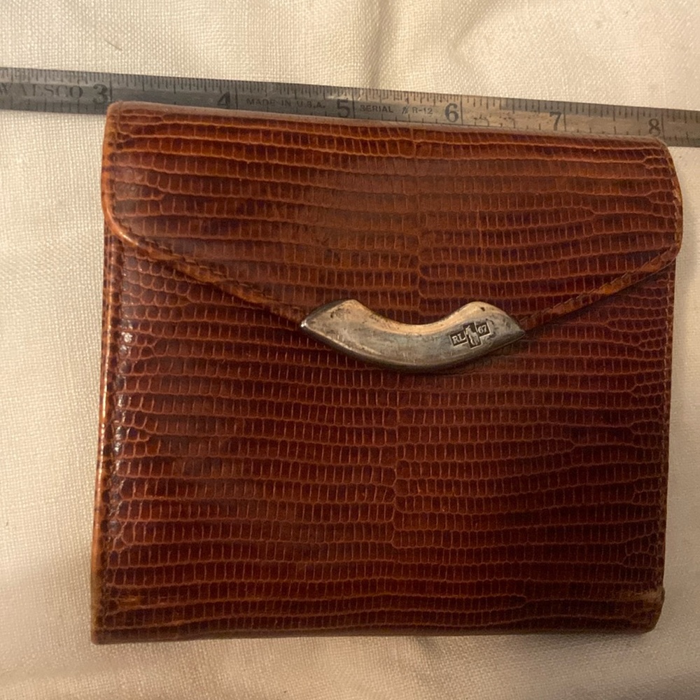 Ralph Lauren lizard wallet with silver clasp
